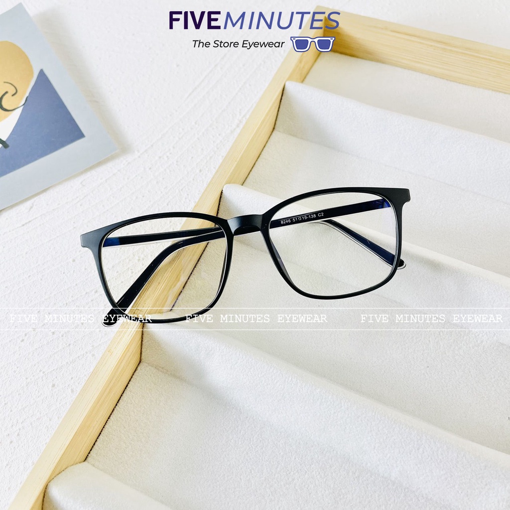 Gọng kính nam nữ nhựa dẻo siêu bền 8241 có thể lắp cận Siêu hot 2023 - Kính Mắt Five Minutes