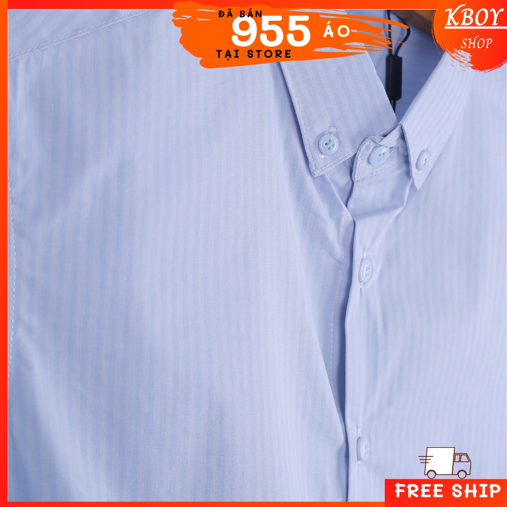 Áo sơ mi tay dài Cổ bẻ - sọc dọc nhuyễn - 3 màu - Hfang Quãng Châu - MỀM MỊ, dày dặn,Công sở,dạo phố,.... -6656 | BigBuy360 - bigbuy360.vn