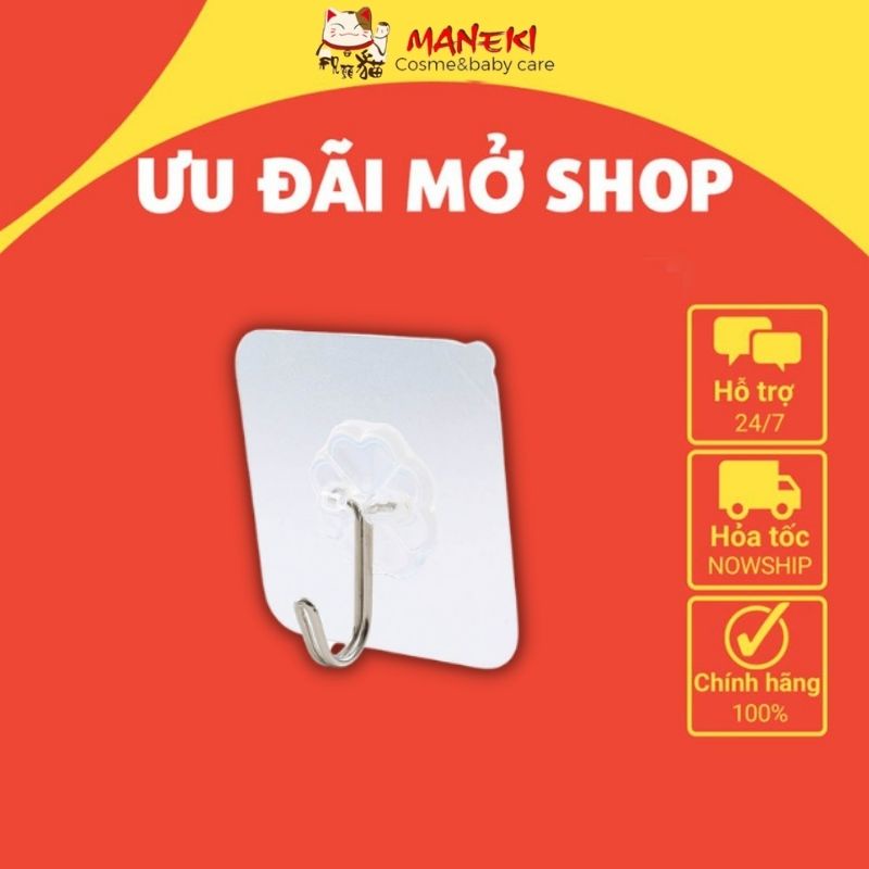 Móc dán tường siêu dính 6x6cm - Thiết bị tiện ích 1k