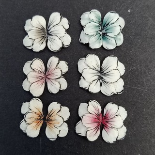 Hoa nửa ẩn móng vẽ nét- Hoa bột đính móng HN43
