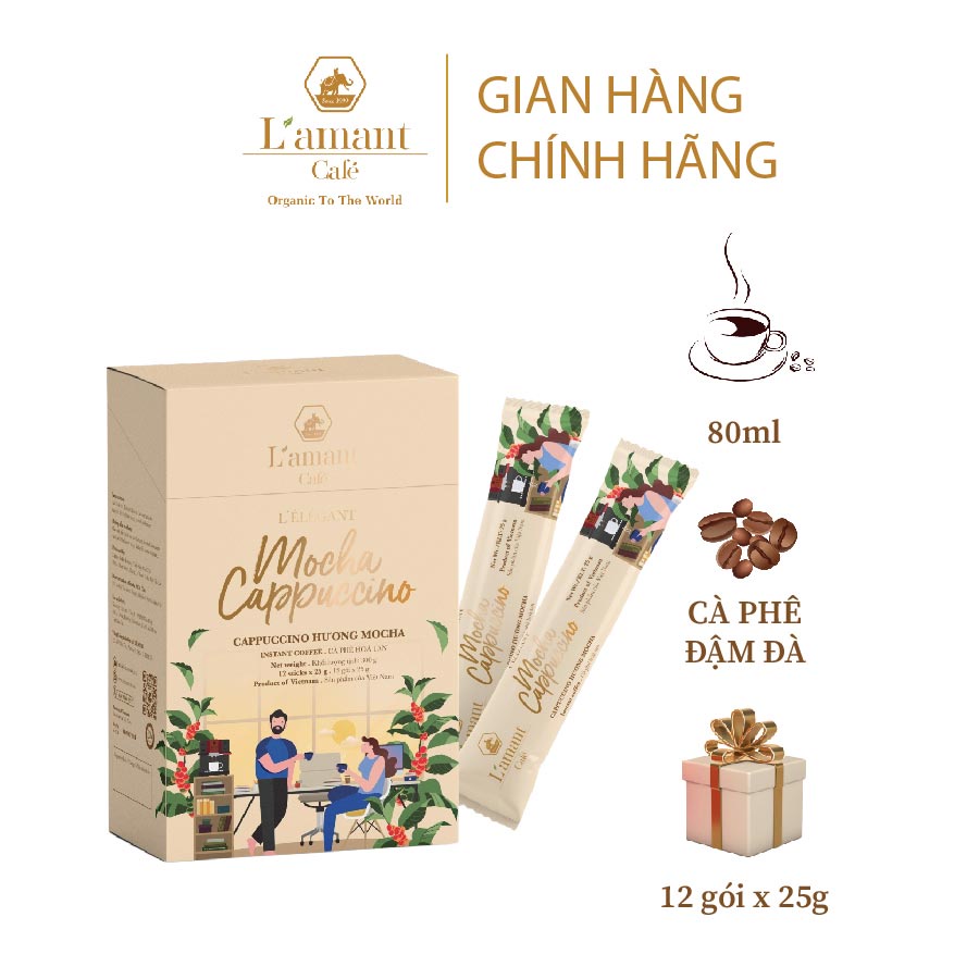Cà phê hòa tan vị socola L’amant Mocha Cappuccino - L’amant Mocha Cappuccino Instant Coffee