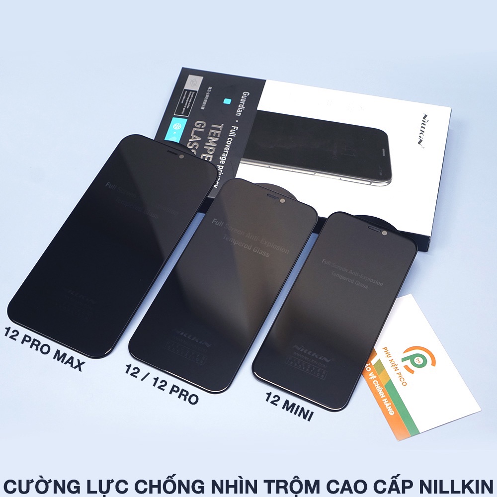 Kính cường lực chống nhìn trộm Iphone 14 Pro Max / Iphone 13 Pro Max / 12 Series chính hãng Nillkin full màn hình