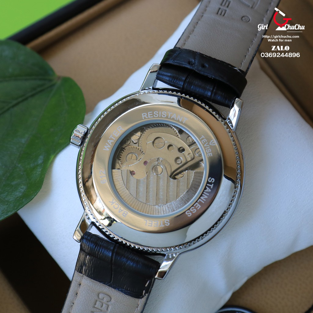 Đồng hồ nam Tevise cơ lộ máy với kiểu dáng trẻ trung sang trọng, máy cơ tự động không dùng pin, NaiWatch
