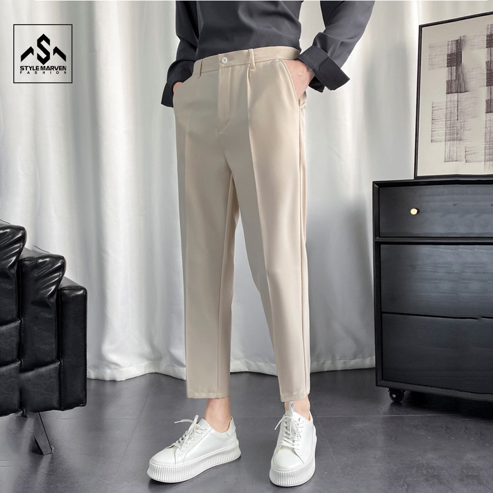 Quần tây baggy nam Hàn Quốc STYLE MARVEN ống suông thanh lịch - QUAN SM066C4