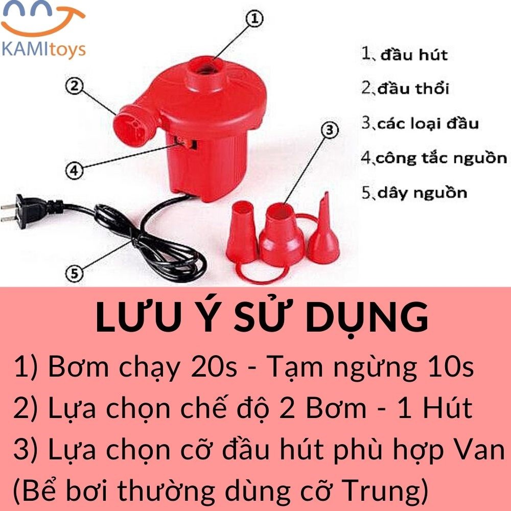 Bể bơi cho bé, Nhà bơi trẻ em kích thước lớn 1m8 và 2m1, Tặng kèm bơm điện khi mua, Chất siêu dày kết hợp đế chống trượt