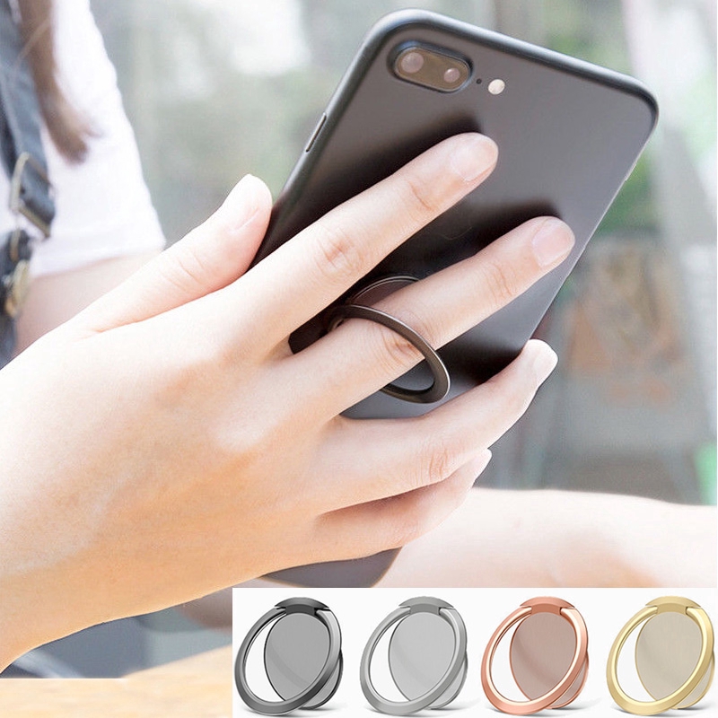 Vòng nhẫn kim loại từ tính gắn lưng điện thoại xoay 360 độ tiện dụng