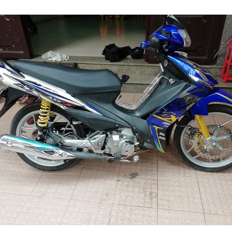 Tem Rời Axelo Mx 125 Trắng Xanh Gp