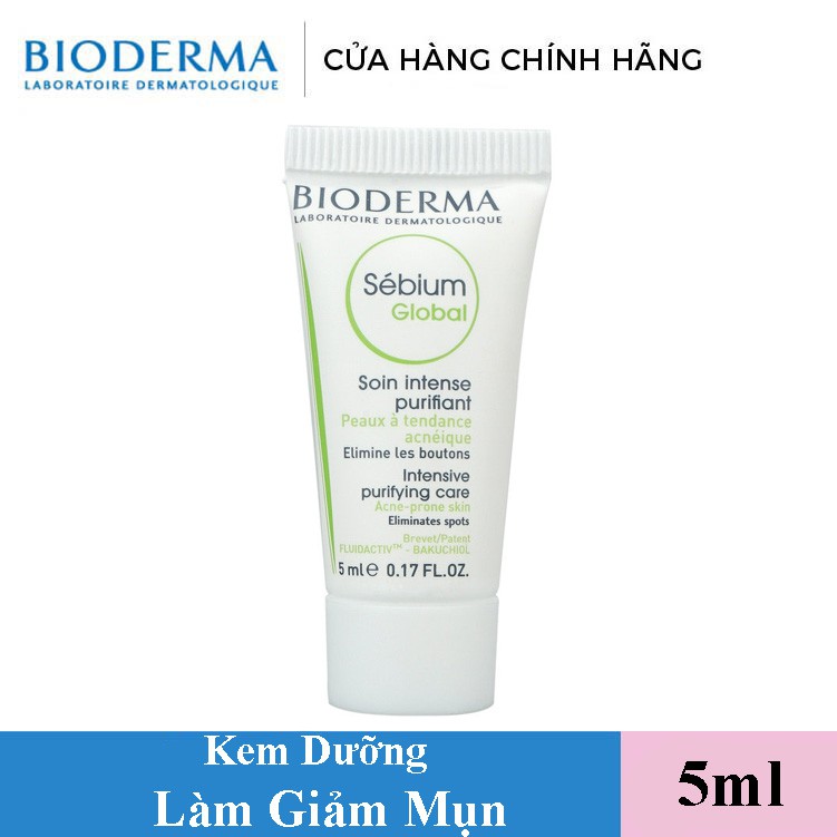 Kem Dưỡng Bioderma Làm Giảm Mụn Mini Sebium Global Cream 5ml