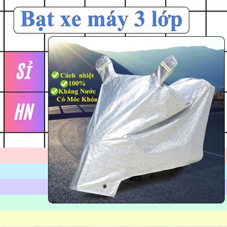 Bạt Phủ Xe Máy - Trùm Xe Chống Nắng Cao Cấp, Loại Dày 3 Lớp Siêu Chắc Có Lớp Nhung Mềm