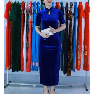 Sườn Xám Nhung Đủ màu, đủ size