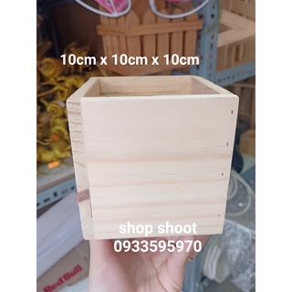 hộp gỗ vuông 10cm-15cm