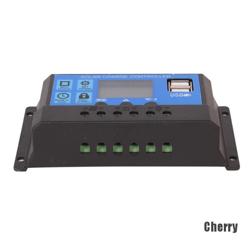 Thiết Bị Sạc Pin Năng Lượng Mặt Trời 12v / 24v 30a Pwm Lcd