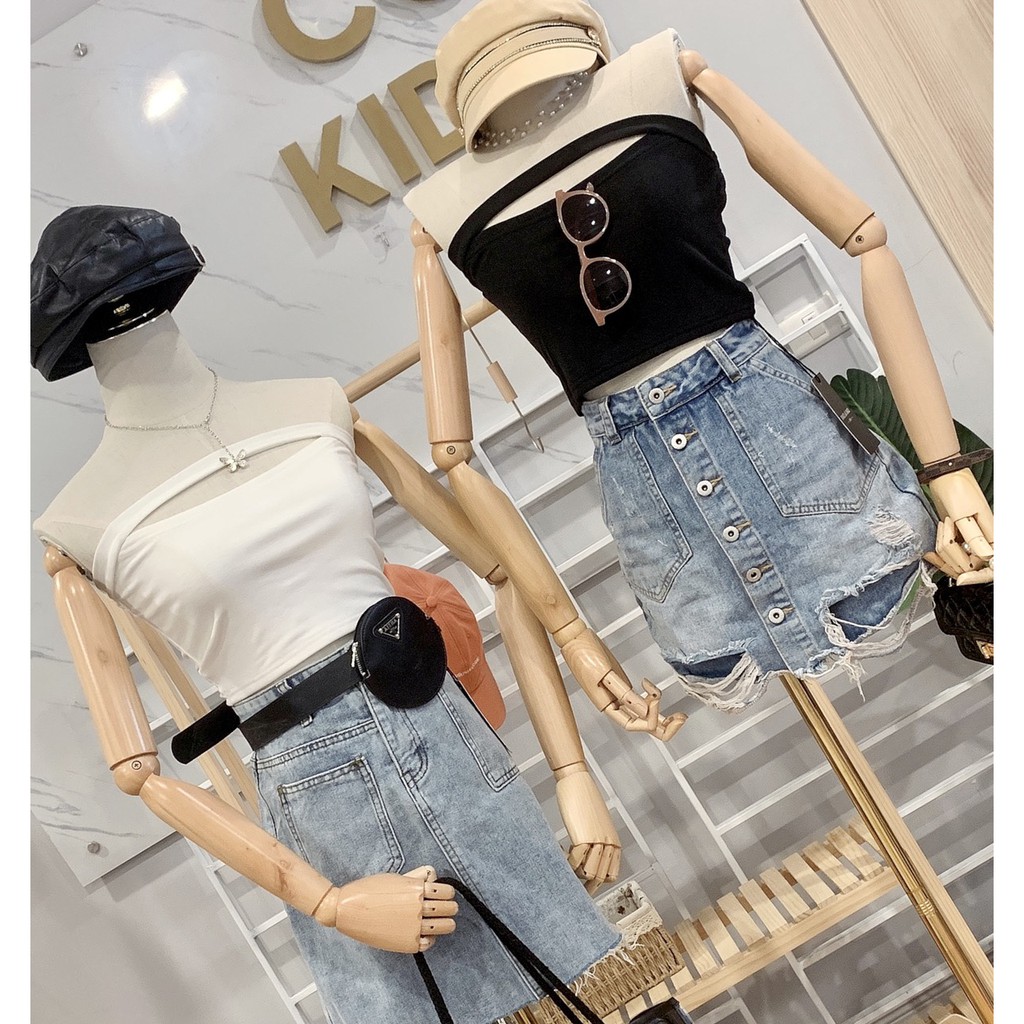 Áo kiểu croptop quây Quảng Châu [VIDEO+ẢNH THẬT] Áo quây ngực crt nữ cotton-Taobao có sẵn, dáng cutout sexy quyến rũ | BigBuy360 - bigbuy360.vn