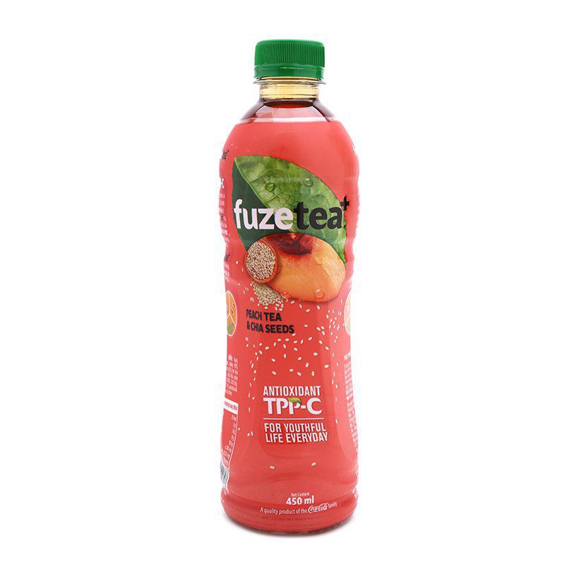 Trà đào và hạt chia Fuze Tea 450ml