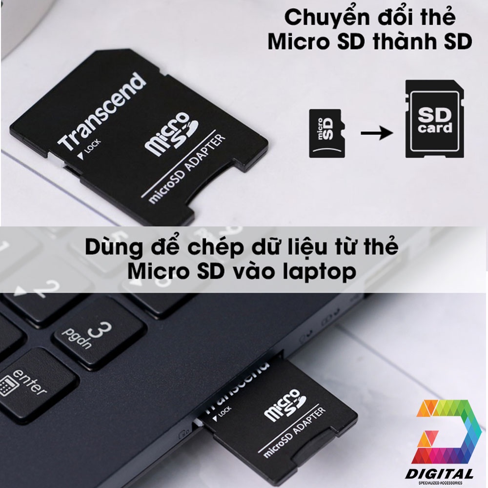 Adapter Thẻ Nhớ Toshiba Chuyển Đổi Thẻ Nhớ Micro SD Sang Thẻ Nhớ SD Chính Hãng