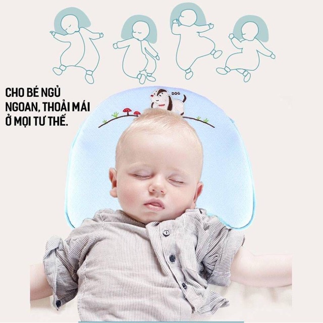 [Mã FMCGSALE15 giảm 8% đơn 500K] Gối cao su Babymoov chính hãng chống bẹp đầu, méo đầu cho bé