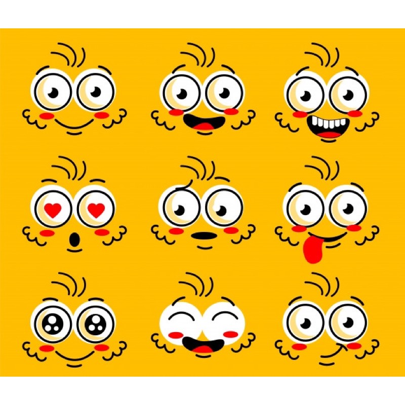 Hình dán cảm xúc 30-60 cái /Sticker biểu tượng cute dễ thương