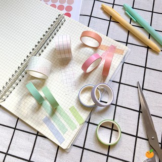 Set 10 băng keo trang trí sổ Bullet Journal, sổ Dot Grid,... [Washi Tapes] (Ảnh thật shop tự chụp)