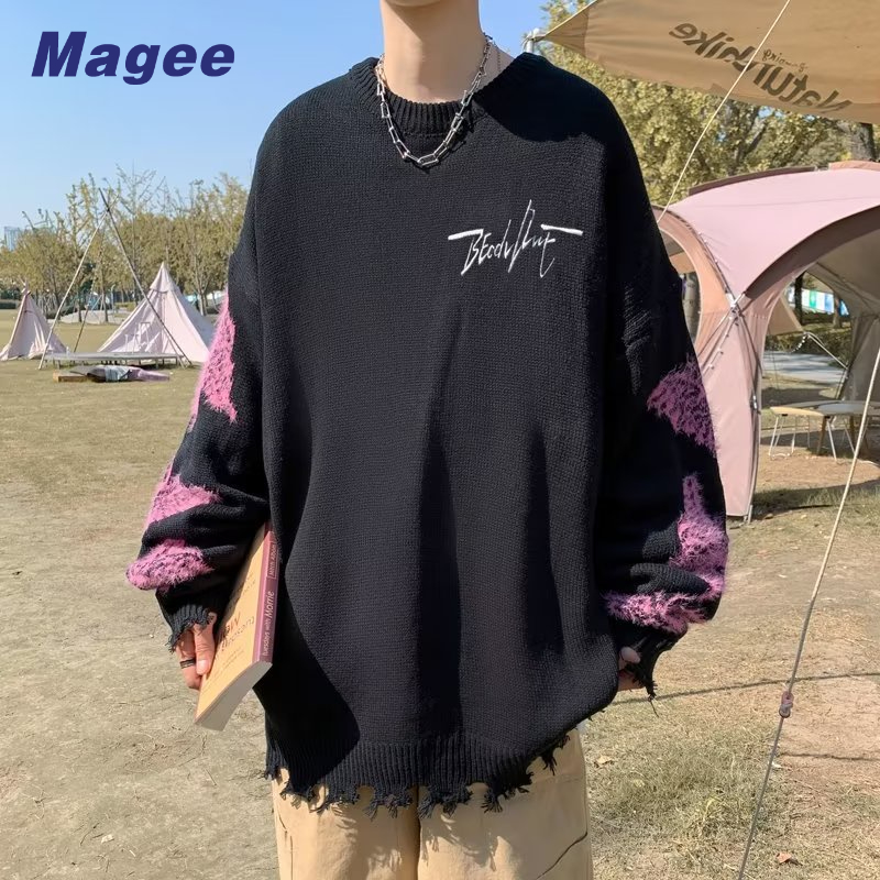 Áo sweater Dệt Kim Họa Tiết Bướm Thời Trang Đường Phố Cá Tính Cho Nam Và Nữ