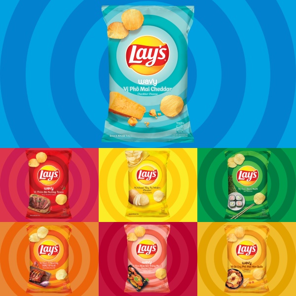 Snack Khoai Tây Lay's Wavy vị Thăn Bò Nướng Texas 32/56/95/150g