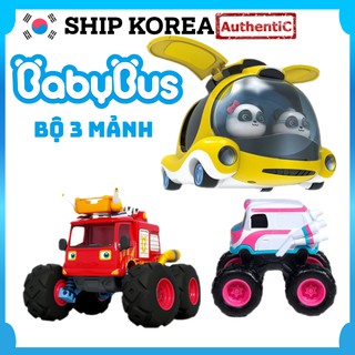 [KOREMIUM] BabyBus DieCasting Series -  baby bus Bộ 3 mảnh Korea best Kids Toy Loạt xe buýt