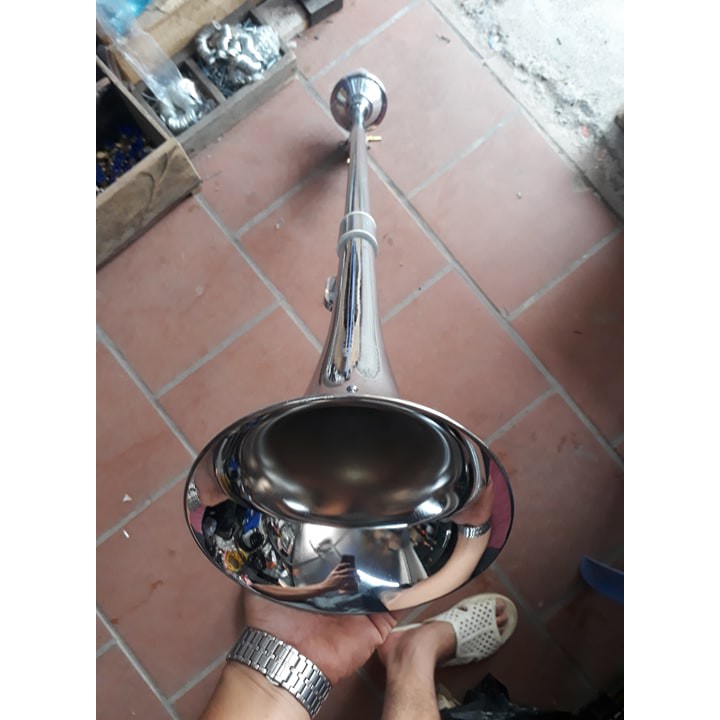 [Mã LIFEXANH03 giảm 10% đơn 500K] [CÓ CLIP] Cặp còi hơi ô tô, kèn hơi mạ chrome 1 mét và 70cm âm thanh khủng