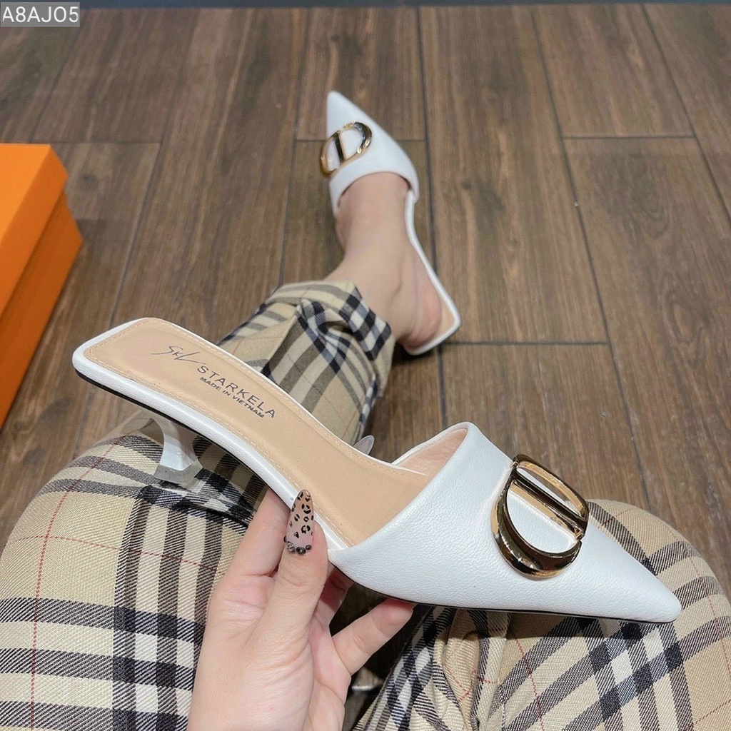 Sục Khóa Mũi Nhọn Gót Nhọn 5 Phân Chất Da Mịn Siêu Đẹp