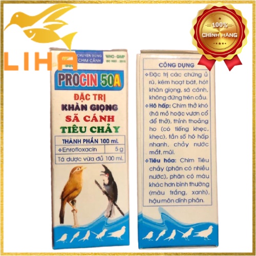 Procin 50A 5Gr Hỗ Trợ Cho Chim Cảnh