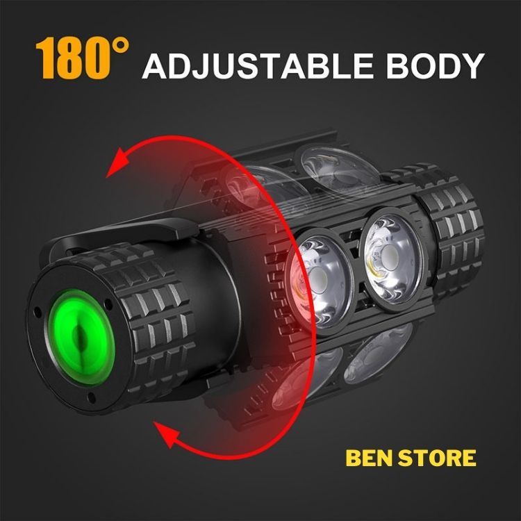 Đèn pin siêu sáng đeo đầu mini type C H02B