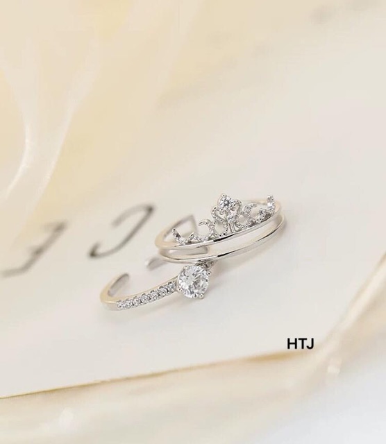 NHẪN NỮ BẠC TA - NHẪN NỮ VƯƠNG MIỆN 2 IN 1