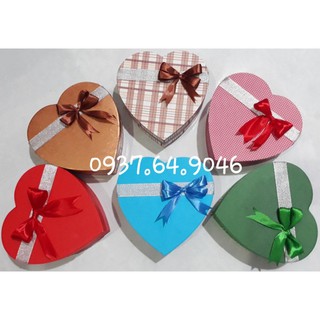 HỘP QUÀ TẶNG - HỘP TIM 17CM - MÀU NGẪU NHIÊN - HỘP QUÀ GIÁ RẺ SÀI GÒN