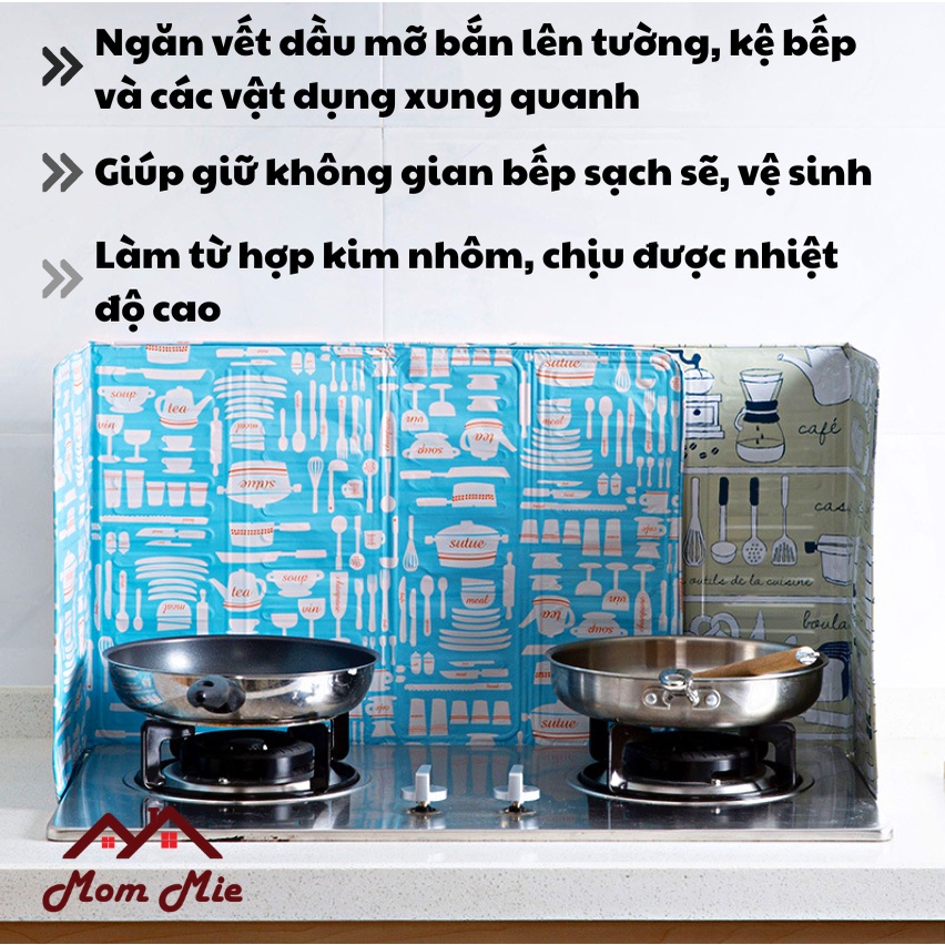Tấm chắn dầu mỡ cách nhiệt, chắn gió khi nấu ăn, tiện lợi cho nhà bếp - K054