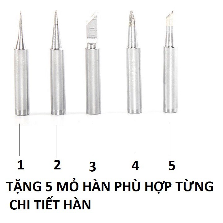 Mỏ hàn thiếc , mỏ hàn chì 60w có chỉnh nhiệt và tặng đầy đủ phụ kiện