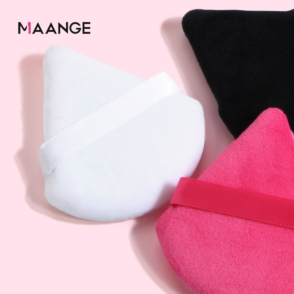 Set 5 mút trang điểm MAGEFY hình tam giác bằng da lộn cao cấp
