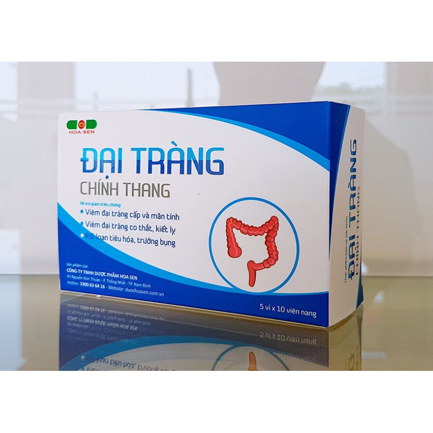 ĐẠI TRÀNG CHÍNH THANG HOA SEN ( Viêm đại tràng cấp và mãn tính, co thắt ) Hộp 5 vỉ 10 viên