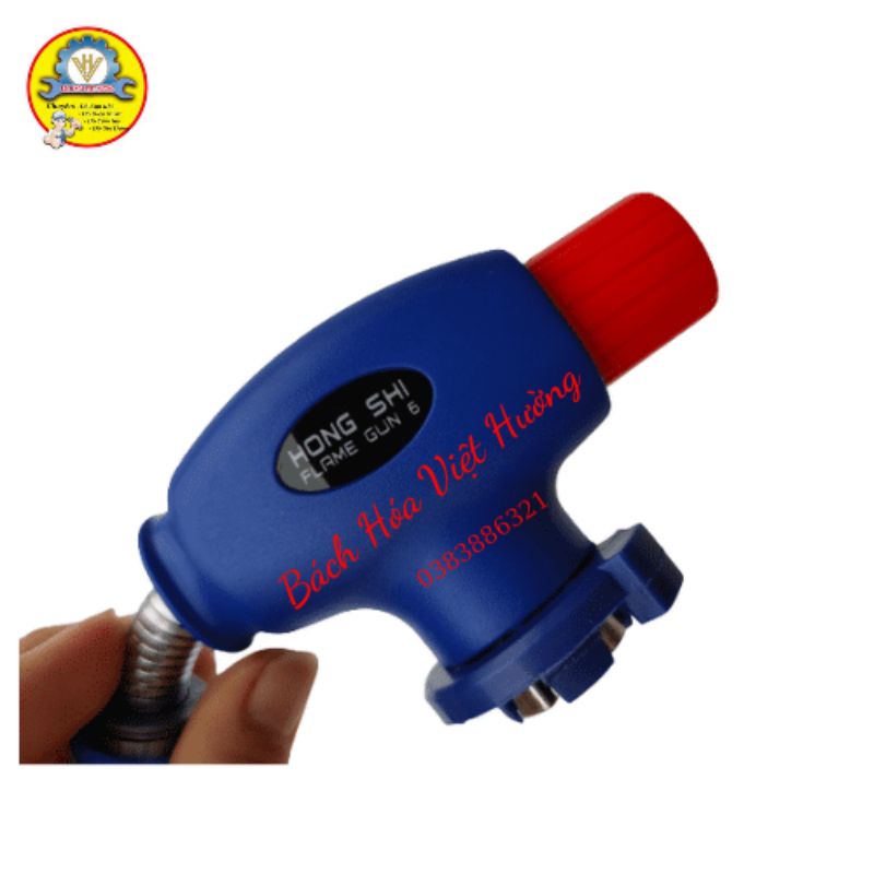 Kho ga (gas) mini đánh lửa tự động Hongsi đầu lò xo xoay 360 độ vặn các chiều đa năng, chịu nhiệt cao 1300 độ