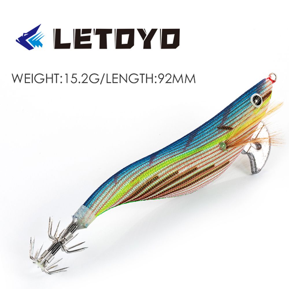 Mồi câu cá nhân tạo hình tôm mực dạ quang 3.0# 3.5# 92mm 15g / 110mm 21g 2021