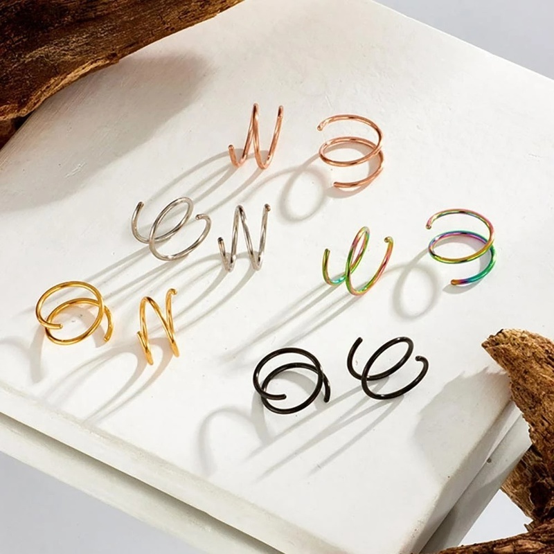 1 Khuyên Mũi Tròn Bằng Thép Không Gỉ 8mm Thời Trang