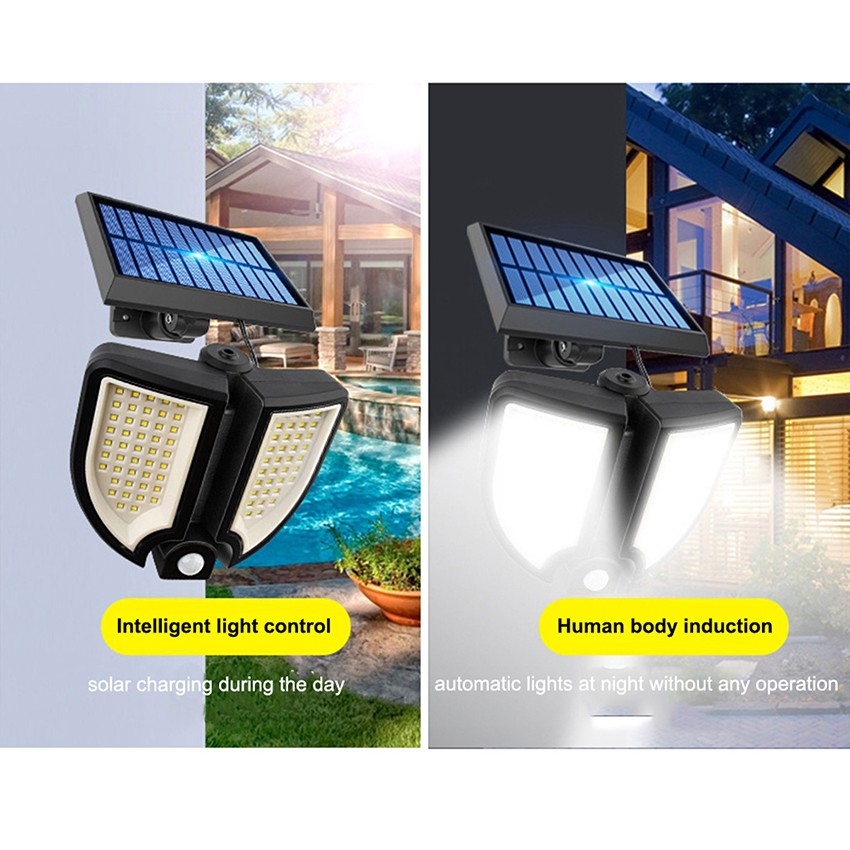 Đèn năng lượng mặt trời solar light mini giá rẻ có điều khiển dùng trong nhà và sân vườn 25w, cảm biến chuyển động YT90