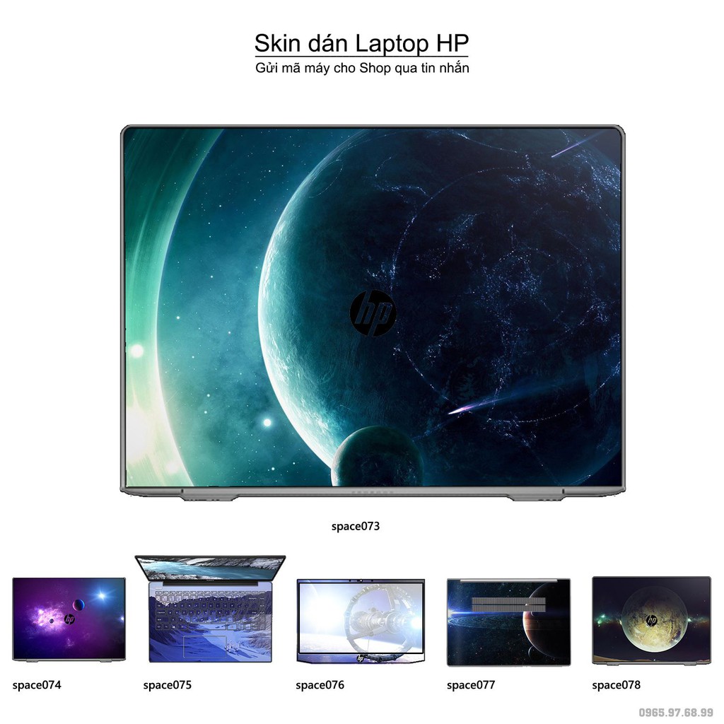 Skin dán Laptop HP in hình không gian nhiều mẫu 13 (inbox mã máy cho Shop)