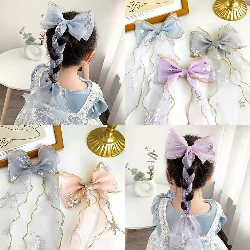 Kẹp Tóc Đính Nơ Xinh Xắn Dành Cho Bé Gái