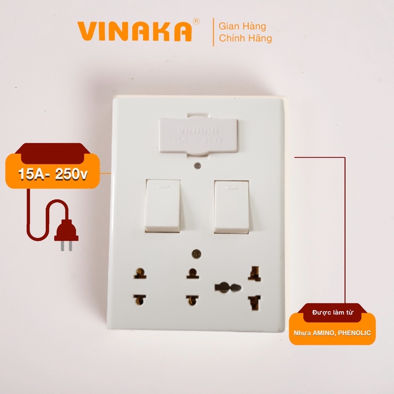 Bảng điện nổi VINAKA đấu sẵn cao cấp B2