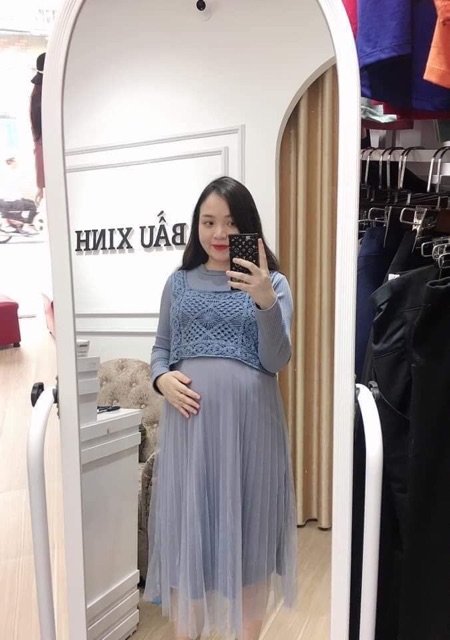 Váy bầu thời trang thu đông