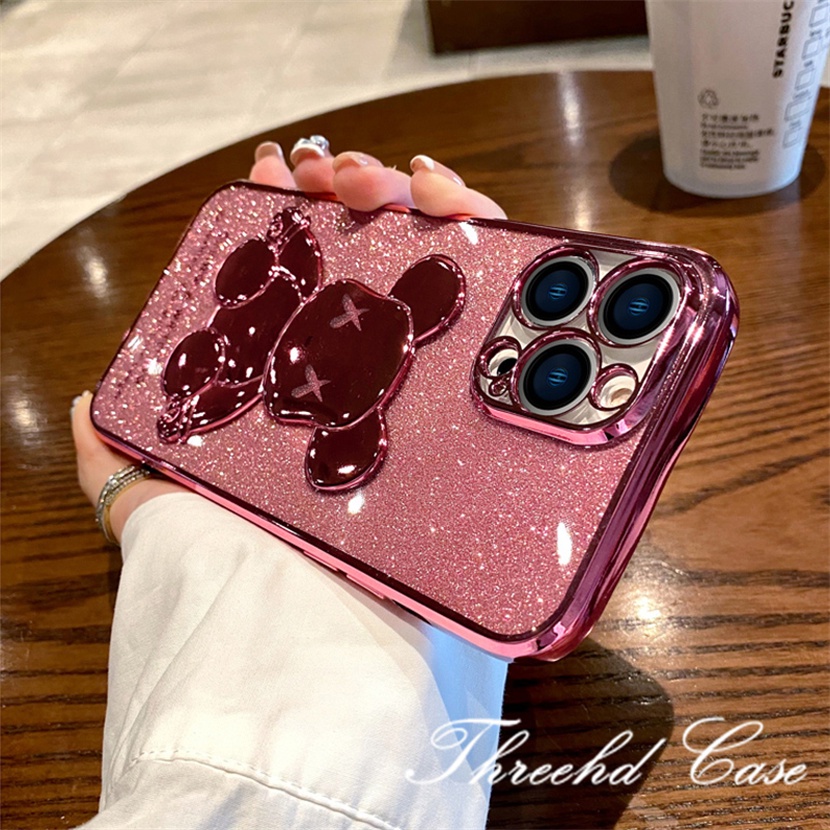 Ốp Điện Thoại Mềm Chống Sốc Chống Rơi Họa Tiết Gấu Hoạt Hình Cho iPhone 14 13 12 11 Pro Max SE 2020 X Xr Xs Max 8 7 Plus
