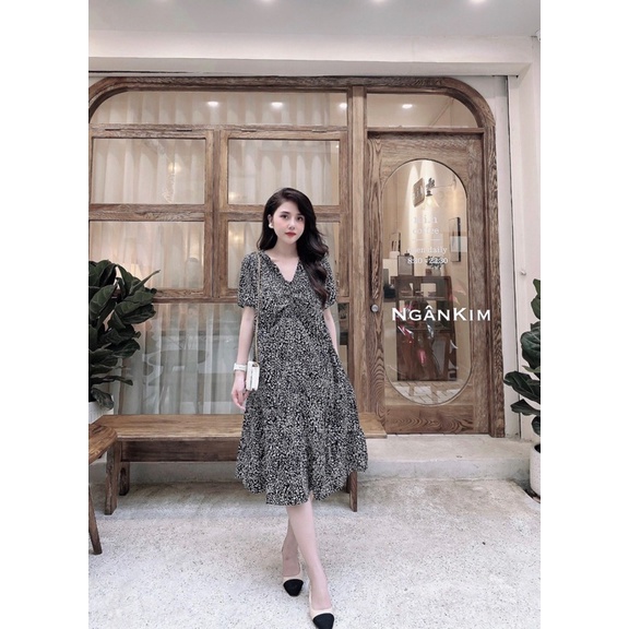 Đầm suông đuôi cá, xoắn ngực, váy bầu, chất vải cát hàn
