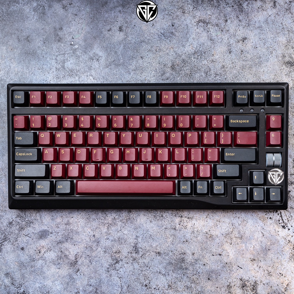 Keycap SAMURAI RED 173 nút nhựa ABS Doubleshot đóng hộp kèm 3 khay đựng
