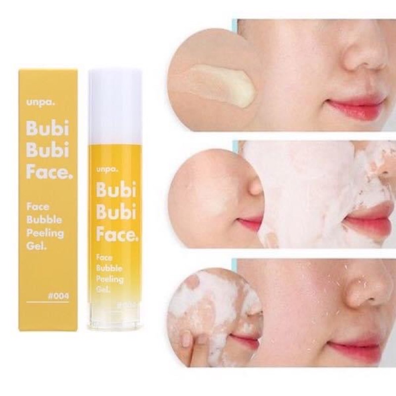 [HSD23] Tẩy da chết dạng sủi bọt có chứa AHA peel da sạch sâu Unpa Bubi Bubi Face