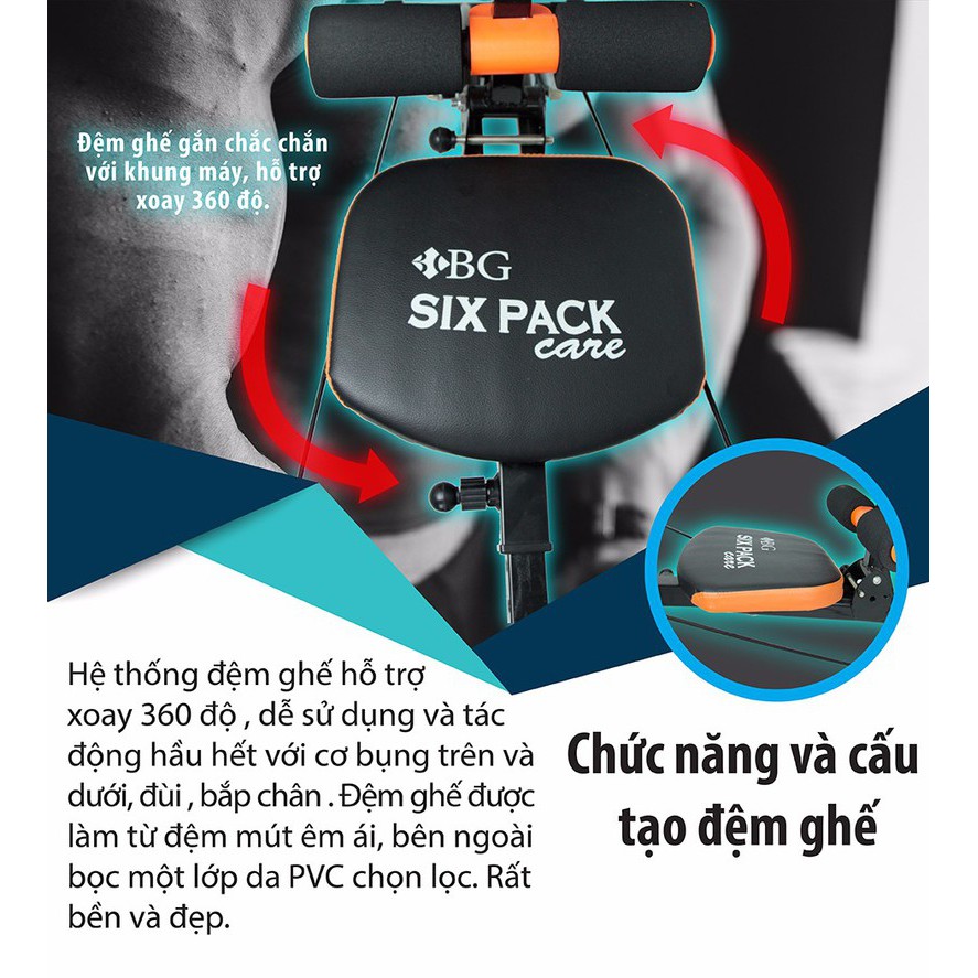 GYM19 Ghế chuyên tập cơ bụng đa năng Six Pack Care KM2018