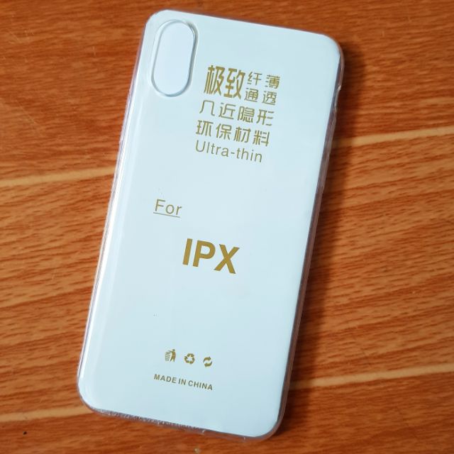 Ốp lưng iPhone X dẻo silicon trong suốt siêu mỏng