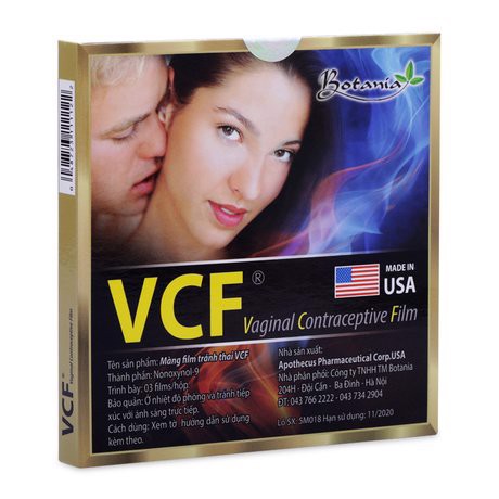 Màng phim tránh thai VCF cao cấp (USA) – Hỗ trợ tránh thai an toàn, hiệu quả, tiện lợi